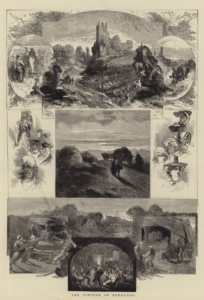 The Vintage in Burgundy by Charles Auguste Loye